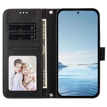 Samsung Galaxy S26 Ultra-pungetui med hjerter og blomster - sort
