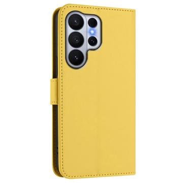 Samsung Galaxy S26 Ultra-pungetui med hjerter og blomster - gul