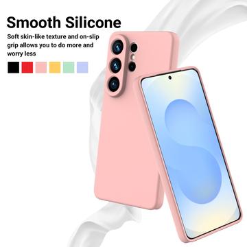 Samsung Galaxy S26 Ultra Flydende silikone cover med håndrem - Pink
