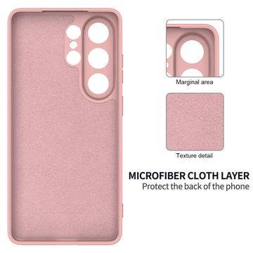 Samsung Galaxy S26 Ultra Flydende silikone cover med håndrem - Pink