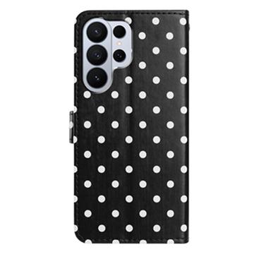 Samsung Galaxy S26 Ultra Pung Etui med Prikket Mønster - Sort