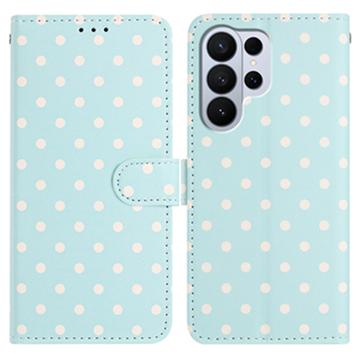 Samsung Galaxy S26 Ultra Pung Etui med Prikket Mønster - Blå