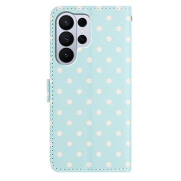 Samsung Galaxy S26 Ultra Pung Etui med Prikket Mønster - Blå