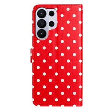 Samsung Galaxy S26 Ultra Pung Etui med Prikket Mønster - Rød