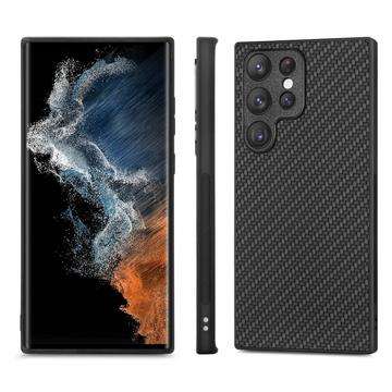 Samsung Galaxy S26 Ultra Premium cover med kulfiberstruktur - sort