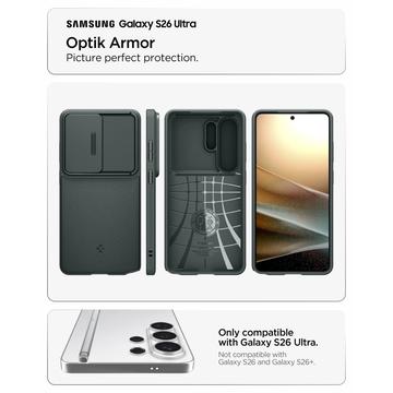 Samsung Galaxy S26 Ultra Spigen Optik Armor Cover - Afgrundsgrøn