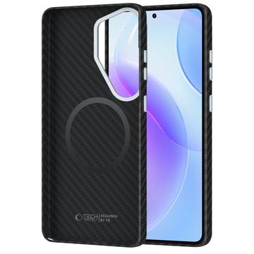 Samsung Galaxy S26 Ultra Tech-Protect Ion Carbon Plast Cover - MagSafe-kompatibel - Sort / sølv
