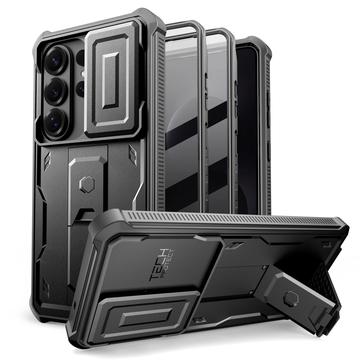 Samsung Galaxy S26 Ultra Tech-Protect Kevlar Cam+ 2-sæt cover - skærmbeskytter, kamerabeskytter, stativ - sort