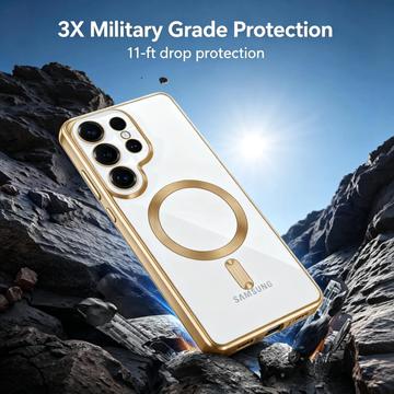 Samsung Galaxy S26 Ultra Tech-Protect MagFlex Cover - MagSafe-kompatibelt - Klar / Guld