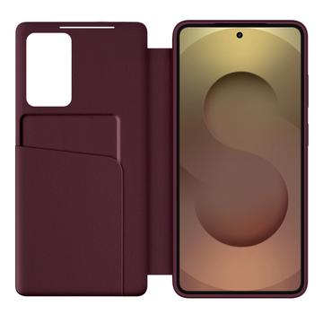 Samsung Galaxy S26 Ultra Tech-Protect Smart Clear View Flip etui med kortplads - Morbær