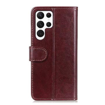 Samsung Galaxy S26 Ultra Pung Etui med Stativ - Brun