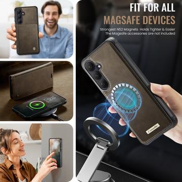 Samsung Galaxy S26+ Caseme C49 2-i-1 aftagelig pungetui - MagSafe-kompatibel, RFID - Kaffe