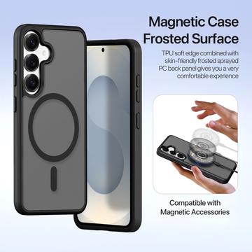 Samsung Galaxy S26+ Dux Ducis Lawa Pung læderetui med magnetisk låg - sort