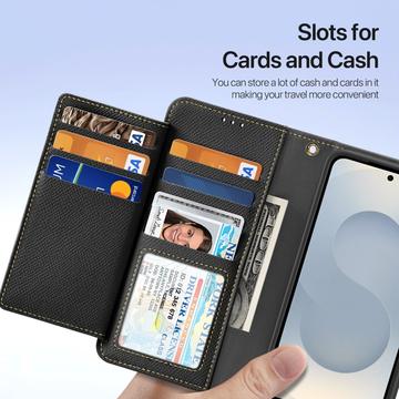 Samsung Galaxy S26+ Dux Ducis Lawa Pung læderetui med magnetisk låg - sort