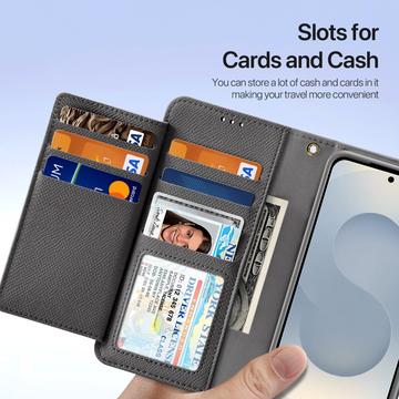 Samsung Galaxy S26+ Dux Ducis Lawa Pung læderetui med magnetisk låg - grå