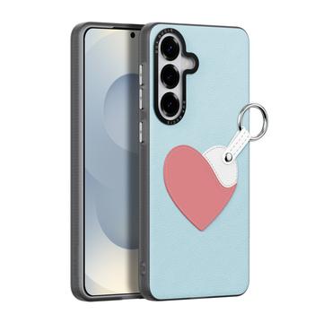 Samsung Galaxy S26+ Dux Ducis Luvy cover med fingerring/håndrem - himmelblå / hjerte