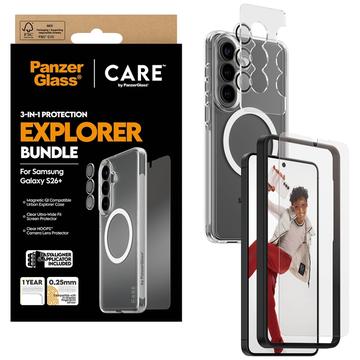 Samsung Galaxy S26+ PanzerGlass Care 3-i-1 Explorer-pakke - gennemsigtig