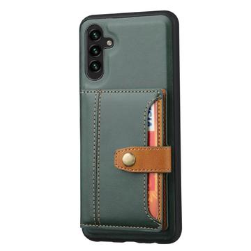 Samsung Galaxy S26+ Retro Style Cover med Pung - Grøn