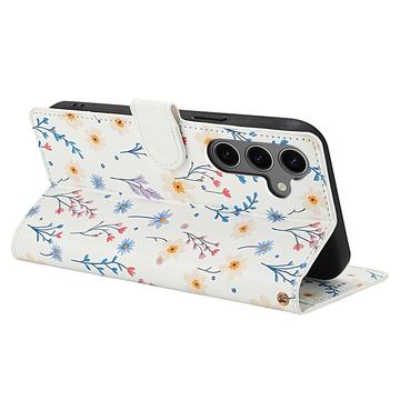 Samsung Galaxy S26+ Rhombisk Blomsterpung - farverige blomster