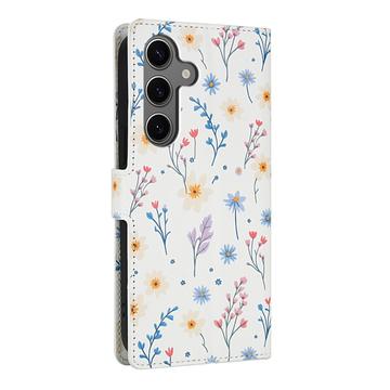 Samsung Galaxy S26+ Rhombisk Blomsterpung - farverige blomster