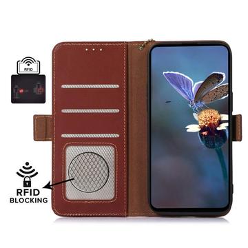 Samsung Galaxy S26+ Pung læder cover med RFID - Kaffe
