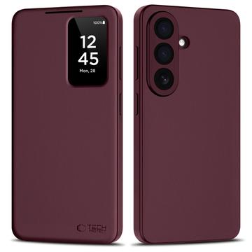 Samsung Galaxy S26+ Tech-Protect Smart Clear View Flip etui med kortplads - Morbær