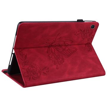 Samsung Galaxy Tab S6 Lite 2020/2022/2024 Butterfly Series Folio Cover - Rød