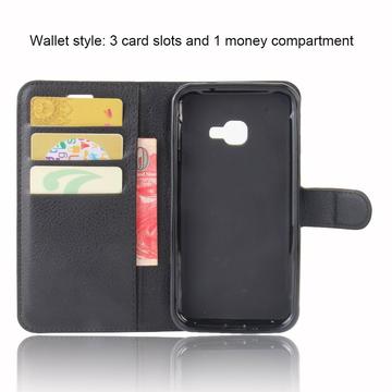 Samsung Galaxy Xcover 4/4s Pung Cover med Magnetisk Lukning - Sort