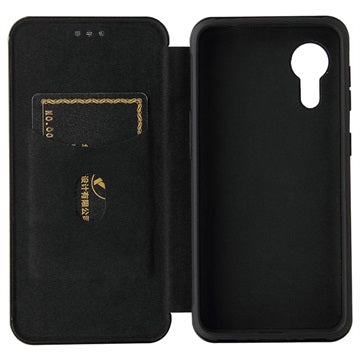 Samsung Galaxy Xcover 5 Flip Cover - Karbonfiber - Sort