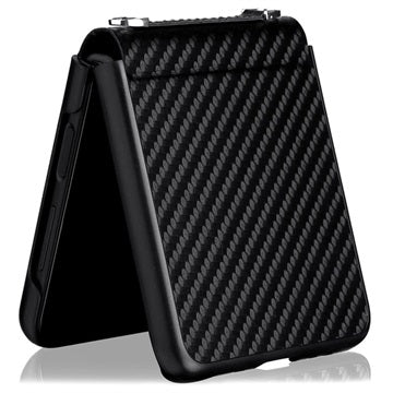 Samsung Galaxy Z Flip3 5G Cover med Rem - Karbonfiber - Sort