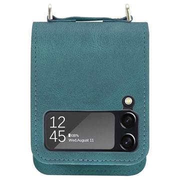 Hybrid Cover Samsung Galaxy Z Flip4 med Kortholder - Grøn