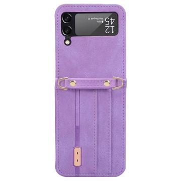 Hybrid Cover Samsung Galaxy Z Flip4 med Kortholder - Lilla