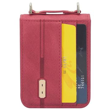 Hybrid Cover Samsung Galaxy Z Flip4 med Kortholder - Rød