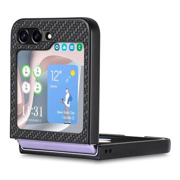 Samsung Galaxy Z Flip5 Hybrid Cover - Karbonfiber - Sort