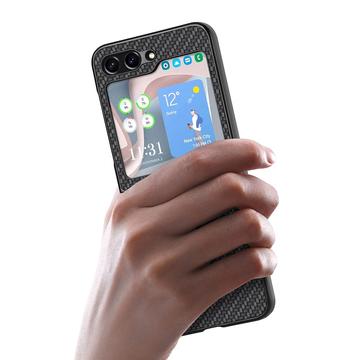 Samsung Galaxy Z Flip5 Hybrid Cover - Karbonfiber - Sort
