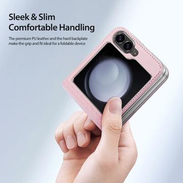 Samsung Galaxy Z Flip6/Z Flip7 FE Dux Ducis Bril Flip Cover - Pink