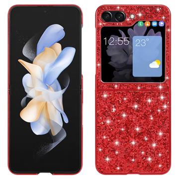 Samsung Galaxy Z Flip6/Z Flip7 FE Glitter Series Hybrid Cover - Rød
