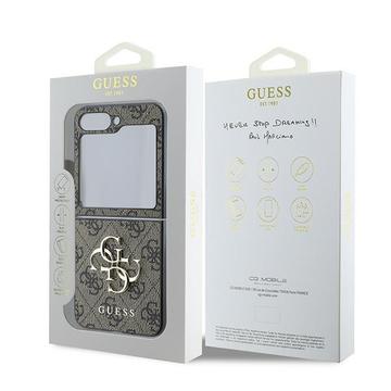 Samsung Galaxy Z Flip6/Z Flip7 FE Guess 4G Big Metal Logo Hybrid Cover - Brun
