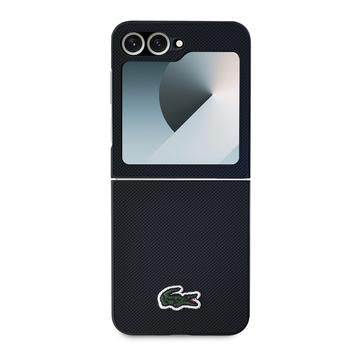 Samsung Galaxy Z Flip6/Z Flip7 Lacoste Iconic Petit Pique Woven Logo Cover - Sort