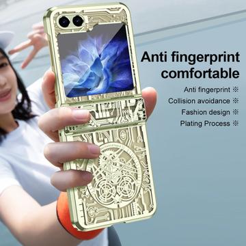 Samsung Galaxy Z Flip6/Z Flip7 FE Mechanical Legend Galvaniseret plastik cover - Grøn