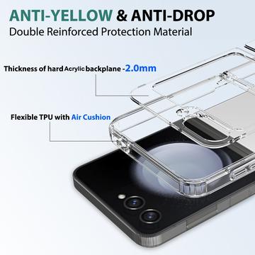 Samsung Galaxy Z Flip6/Z Flip7 FE Ridsefast Hybrid Cover - Gennemsigtig