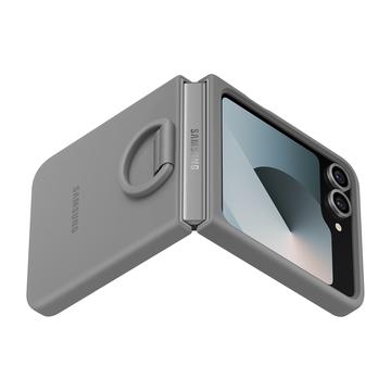 Samsung Galaxy Z Flip6 Silikone Cover med Ring EF-PF741TJEGWW - Grå