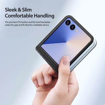 Samsung Galaxy Z Flip7 Dux Ducis Bril Flip Cover - Sort