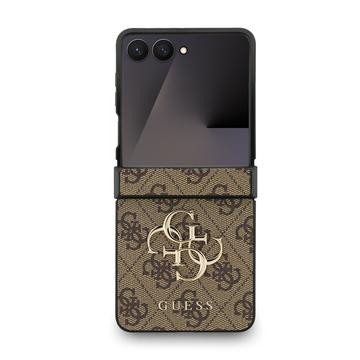 Samsung Galaxy Z Flip7 Guess 4G Big Metal Logo Hybrid Cover - Brun