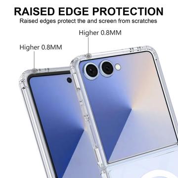 Samsung Galaxy Z Flip7 Hybrid Cover - MagSafe Kompatibel - Gennemsigtig