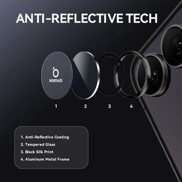Samsung Galaxy Z Flip7 Northjo kameralinsebeskyttelsessæt - sort