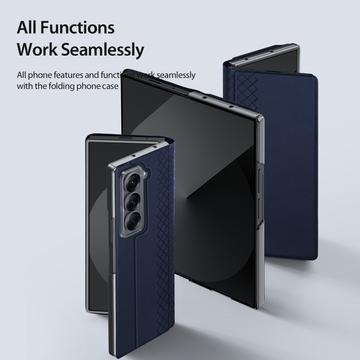 Samsung Galaxy Z Fold Special Dux Ducis Bril Flip Cover - Blå