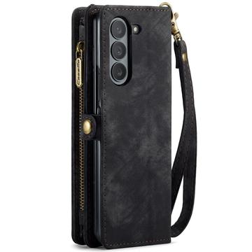 Samsung Galaxy Z Fold6 Caseme 008 2-i-1 Multifunktionel Pung - Sort