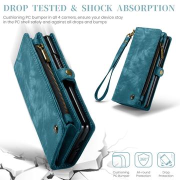 Samsung Galaxy Z Fold6 Caseme 008 2-i-1 Multifunktionel Pung - Blå