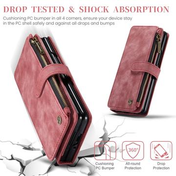 Samsung Galaxy Z Fold6 Caseme C30 Multifunktionel Pung - Rød